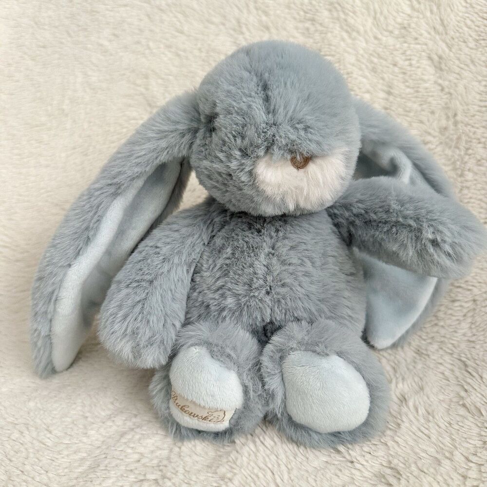 Bukowski Bears Dusty Blue Bunny 9" Long Ears Plush Rabbit Sweden Stuffed Animal